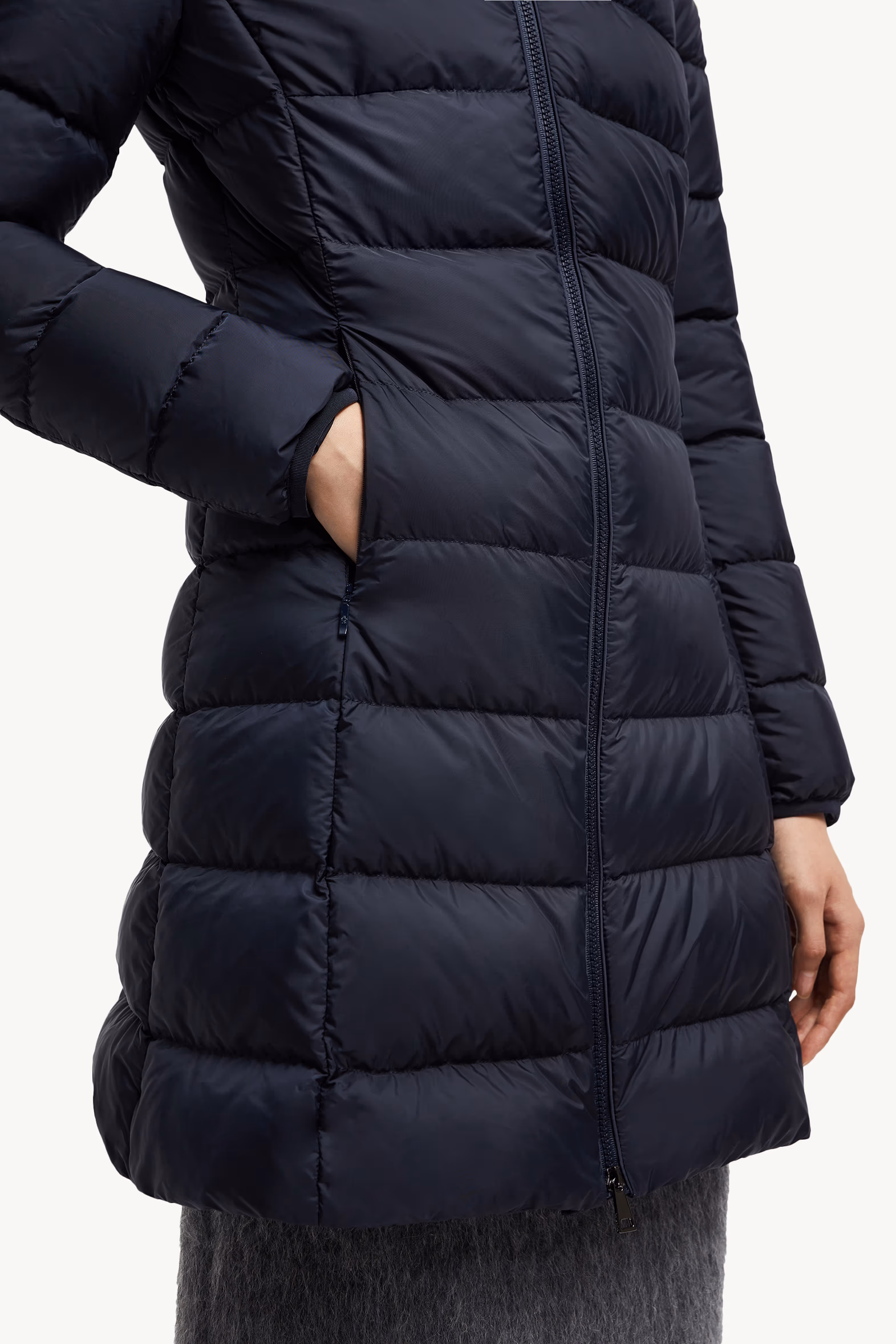 Doudoune longue à capuche Gie Femmes Bleu Nuit Moncler 6